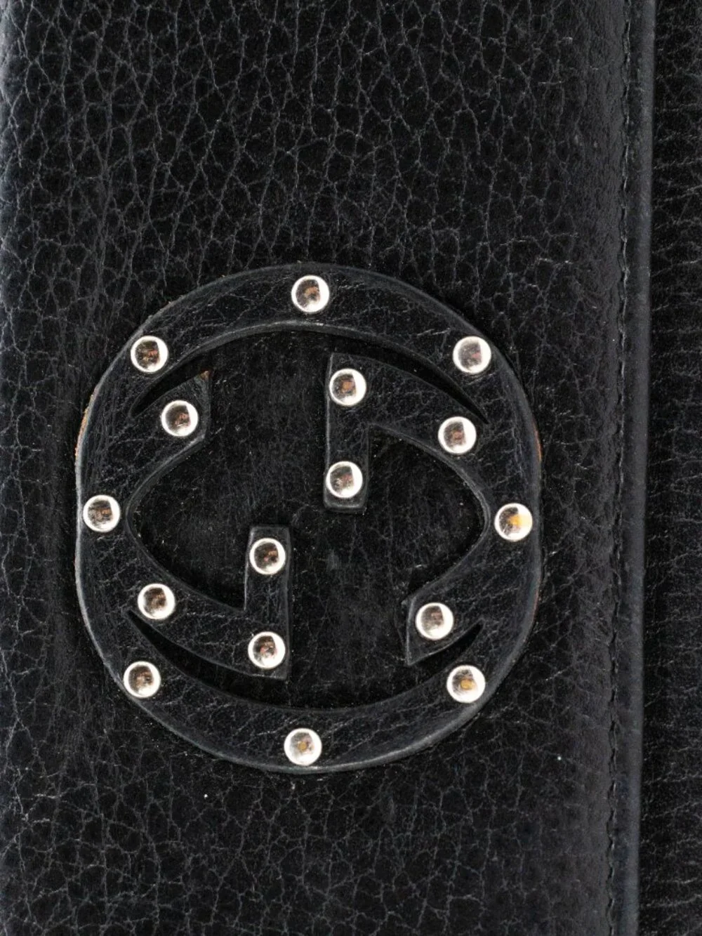 Gucci Studded Soho Continental Wallet Black
